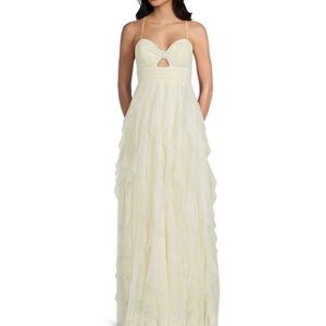 Butter Yellow Shimmer Gown